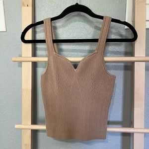 Abercrombie sweater tank size S in tan